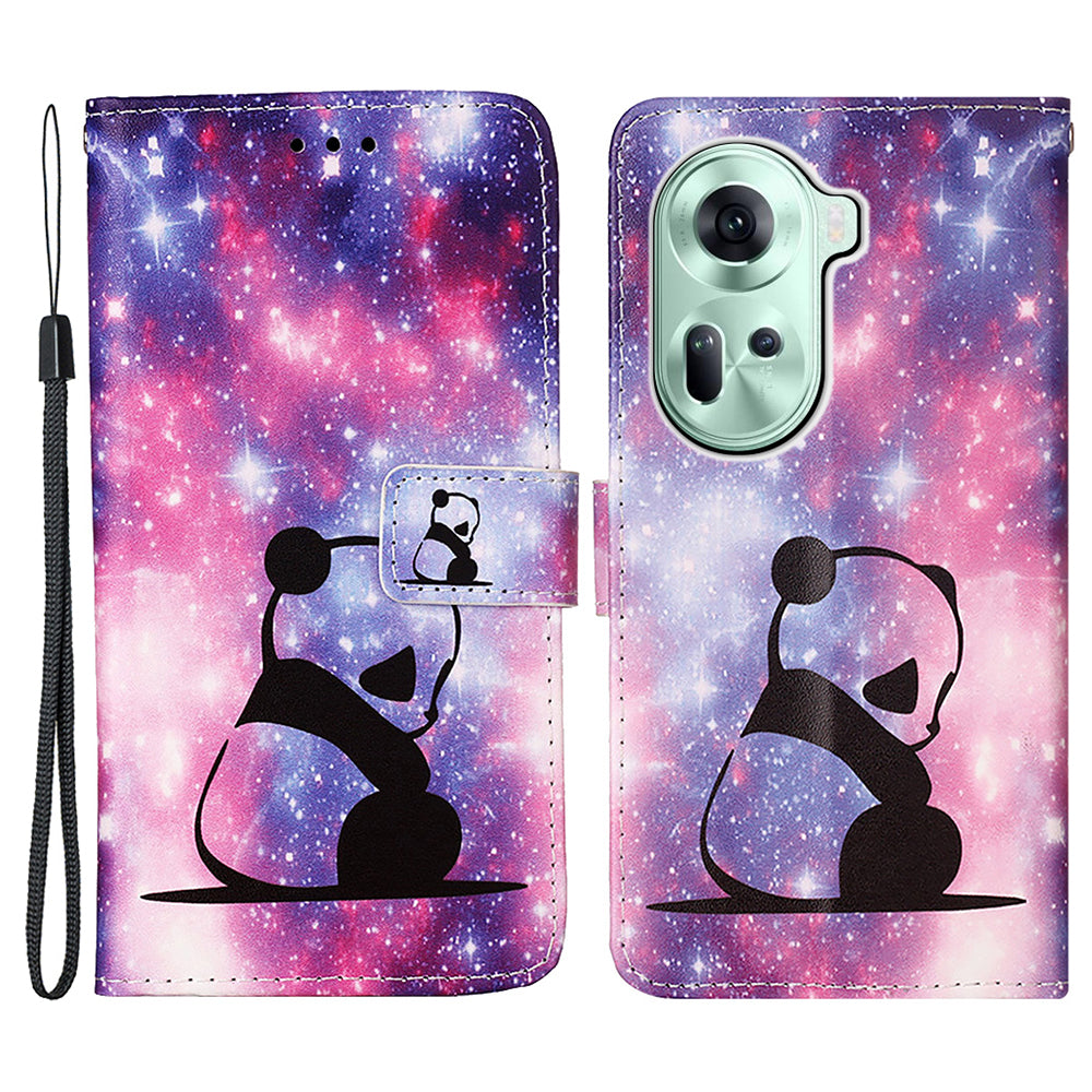 YB Pattern Printing Leather Series-4 for Oppo Reno11 5G (Global) Phone Case with Wallet Stand YB Pattern Printing Leather Series-4 for Oppo Reno11 5G (Global) Phone Case with Wallet Stand